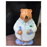 Ceramic Bear Golfer Cookie Jar