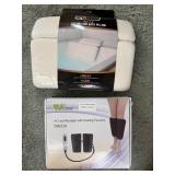 Non-Slip Luxury Spa Bath Pillow & Amzdeal Air Leg Massager