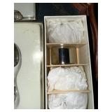 Vintage Silver Plated Spoon Set with Decorative Design and a set of napkin rings