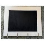 Wall-Mounted Chalkboard with Hooks