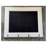 Wall-Mounted Chalkboard with Hooks