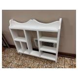 White Painted Wooden Multi-Compartment Wall Shelf
