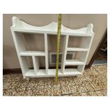 White Painted Wooden Multi-Compartment Wall Shelf