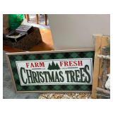 Festive Christmas Decoration Set with Sign, New Blanket, Tree Topper and 2 Wreath & Gift Boxes