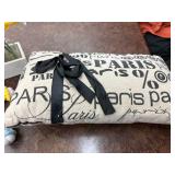 Decorative Pillow, Knit Bunny, and Faux Floral Arrangement Set