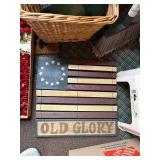 Patriotic Decor Lot with Welcome Sign & Old Glory Plaque