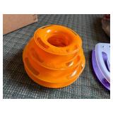 Interactive Cat Toys - Orange Track & Purple Fish Design