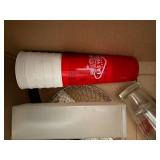 Kitchen Essentials Lot: Foil Pans, Metal Strainers, Glasses, Plastic Cups