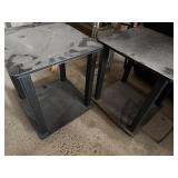 Pair of Black Square Side Tables