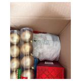 Holiday Decoration Bundle - Lladro Christmas Bell, Ornaments, Gift Boxes, Festive Tin