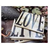 Home Decor Bundle: Artificial Floral Arrangements & Decorative Signs