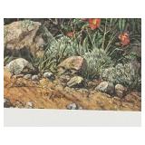 Limited Edition Framed Signed James Faulkner Lithograph Print Titled "Cougar Cub", 319/600