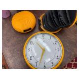 Infinity Wall Clock & Discgear CD Holder - Vibrant Yellow