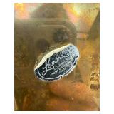 Decorative Household Lot: Glass Trays, Vanity Mirror, Sand Timer, Silver Bell