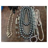 Assorted Pearl Necklace and Bracelet Lot - Multiple Colors