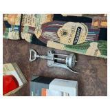 Barware Lot: Cocktail Shaker, Brookstone Wine Pump, Opener & Wine Bag