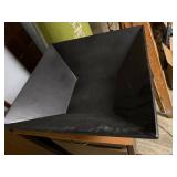 Square Red and Black Wood Decorative Bowl