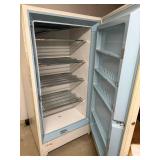 Vintage Suburban Upright Fridge with Shelves and Key