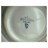 Entire Contents of the Cupboard Including Serving Pieces, Blue & White Porcelain Dinnerware Set with Glassware - Gravy Boat Included