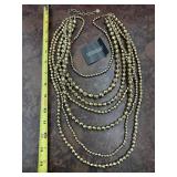 R.J. Graziano Multi-Strand Gold-Tone Beaded Necklace