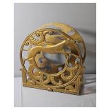 Edwardian Brass Greyhound Magazine Stand