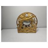 Edwardian Brass Greyhound Magazine Stand