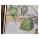 Framed Original Yellow Rose Watercolor