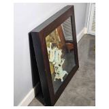 Green Rust Dragon Shadow Box Sculpture