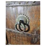 Indo Inspired Rustic Armoire with Decorative Hardware