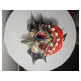 Peruvian Papier Mache Mask Pair AS IS