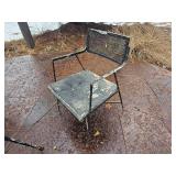 Vintage Iron Patio Set with Swivel Back Chairs