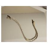 Sparkling Sterling Silver Crystal Tennis Bracelet