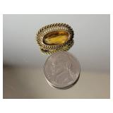 14K Yellow Gold Tanzanite Basket Bezel Pin ~ 2g