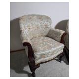 Pair of Vintage Floral Upholstered Accent Chairs
