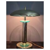Modern Brass and Glass Table Lamp