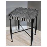 Industrial Style Metal Lattice Top Side Table