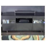 Chic Black Contemporary Entertainment Stand Cabinet