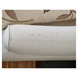 Contemporary White Leather Modular Sofa and Ottoman Set
