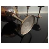 Set of Four Vintage Silver-Plated Champagne or Sherbet Goblets