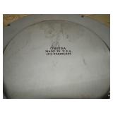 Onedia Stainless Steel with Gold Accents Serving Plate with Lid 6.5"