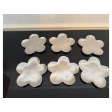 Pottery Barn Flower-Shaped Small Plates - Set of 6