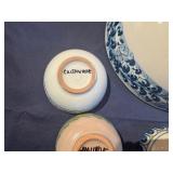 Beautiful Handcrafted Ceramic Bowl 7 1/2" with Eight Small Dipping Bowls