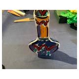 Ganz Kathryn Youngs Bella Casa Hand-painted Ceramic Flat Back Vase