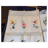 Vintage Handmade Embroidered Hanging Storage 32" L x 17" W