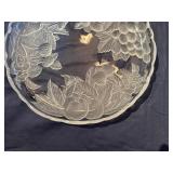 Vintage Studio Nova by Mikasa Frosted Crystal Glass Serving Platter 14" Diameter