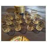 Persian Teacups and Saucers (Qty 12)