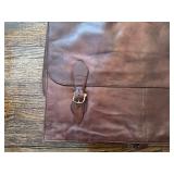 Vintage Brown Leather Garment Bag (in excellent condition)