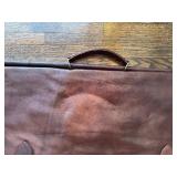 Vintage Brown Leather Garment Bag (in excellent condition)