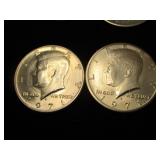Six 1971 Kennedy Half Dollars