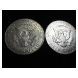 Six Kennedy Half Dollars